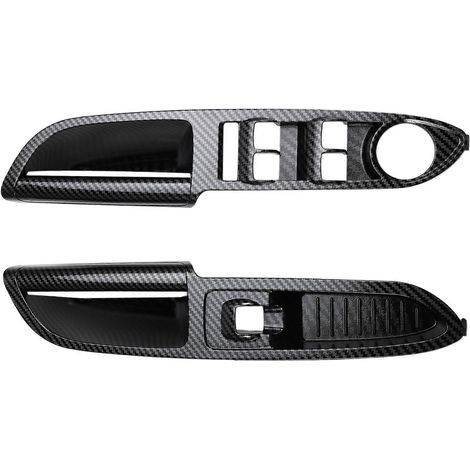 1 paire de panneaux de commande de lève-vitres avant pour Ford Escape C-MAX 2013-2018, en ABS et fibre de carbone, avec cache de lève-vitre. (1/5)