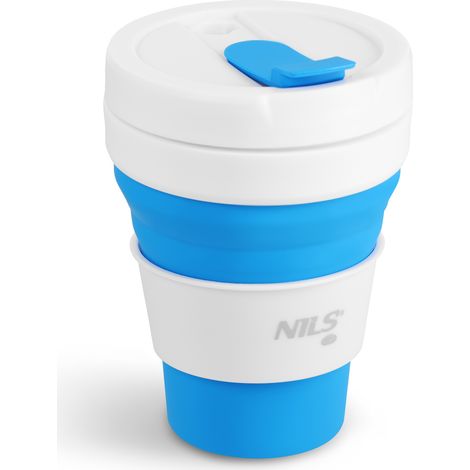 NC4103 Faltbarer Silikonbecher 475 ml, blau, Nils Camp (1/5)