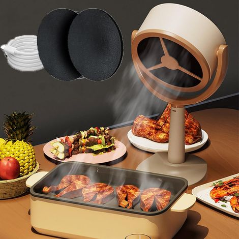 Hotte de Bureau, Mini Hotte De Cuisine avec 2 Vitesses Ventilateur D'extraction Faible Niveau extracteur de Chaudron de Barbecue, Convient pour Maison, Cuisine