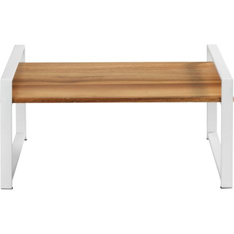 Étagère à épices compacte en métal et bois d'acacia – Dimensions 40x20x20 cm – Pieds antidérapants pour stabilité – Pour cuisine et bureau (1/5)