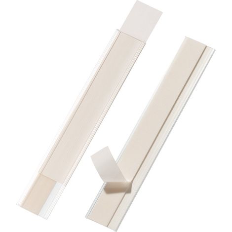 Durable 804519 - Scanifix, porta etichetta adesivo, apertura lato superiore e a lato, 200x30 mm, trasparente, confezione da 5 pezzi