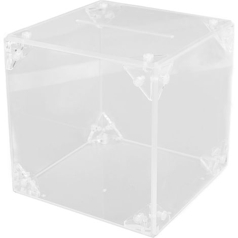 Tirelire en acrylique transparent, pour adultes et enfants, à casser pour ouvrir, impossible à ouvrir, 12 x 12 x 12 cm (1/5)