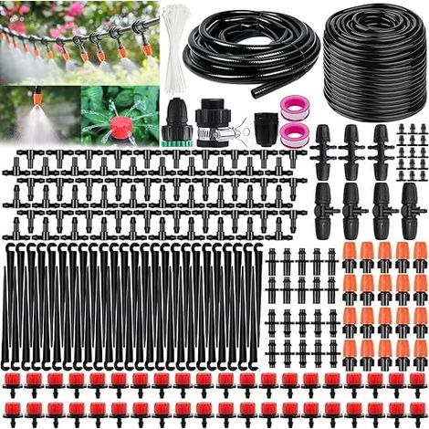Garden Irrigation System, Automatic Drip Irrigation, Cooling System for Landscape, Flower Bed and Patio Plants (1/5)