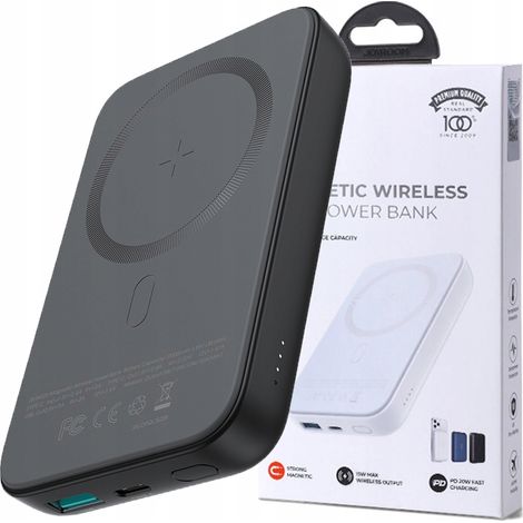 JOYROOM JR-W020 MINI POWER BANK MAGNETICO WIRELESS 10000MAH NERO