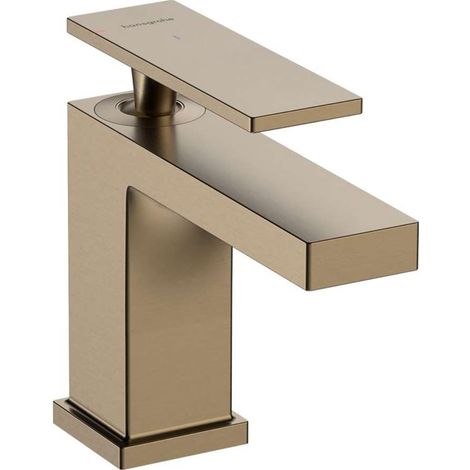 Hansgrohe Tecturis E - Grifo de lavabo con desagüe, CoolStart, EcoSmart, bronce cepillado 73004140