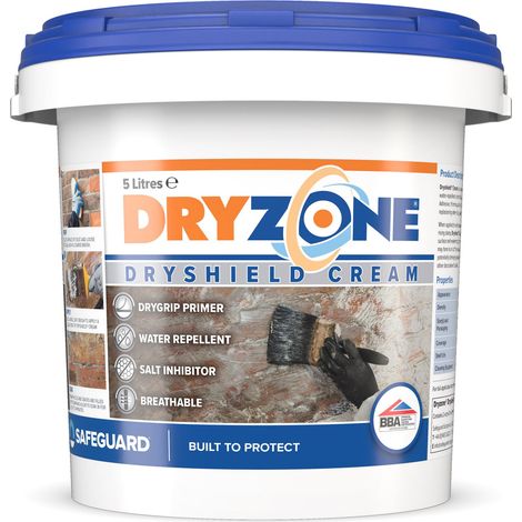 Dryshield Cream 5L Salt-Resistant Masonry Primer for Rising Damp