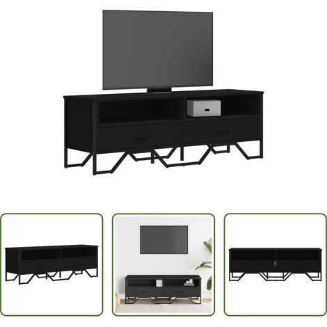 Holzwerkstoff -  TV-Schrank Schwarz 122x34x41 cm Holzwerkstoff (1/5)