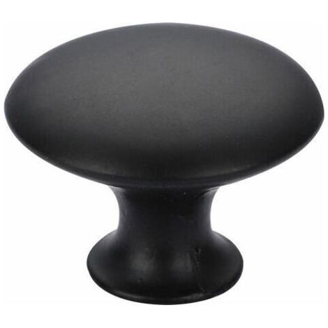 LaBlanc – 6 Stück schwarze Möbelknöpfe, runde Möbelknöpfe, Möbelgriffe, Küchenschrankknöpfe, massive Schubladenschränke, 30 x 22 cm, Schwarz (1/5)