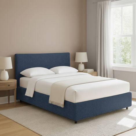 Sommier de Plaza y Media Oldham, Desenfundable, Hecho en Italia, azul (1/4)