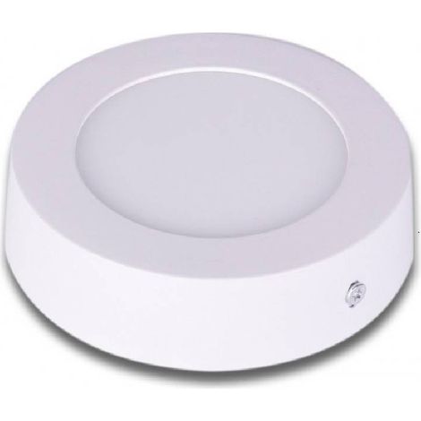 TRADE SHOP - Pannello Plafoniera Led 6w Tondo Pvc Luce Bianco Caldo Freddo Naturale P120b-t - -Bianco Freddo -