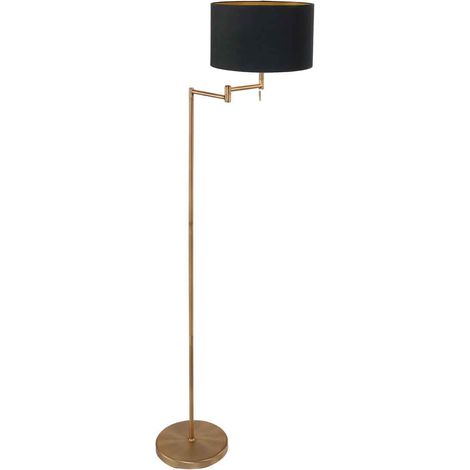 Mexlite - stehlampe - Bella - bronze - leinen metall - Ø 45cm -