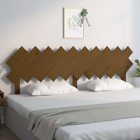 vidaXL Cabecero de cama madera maciza pino marrón miel 196x3x80,5 cm (1/5)