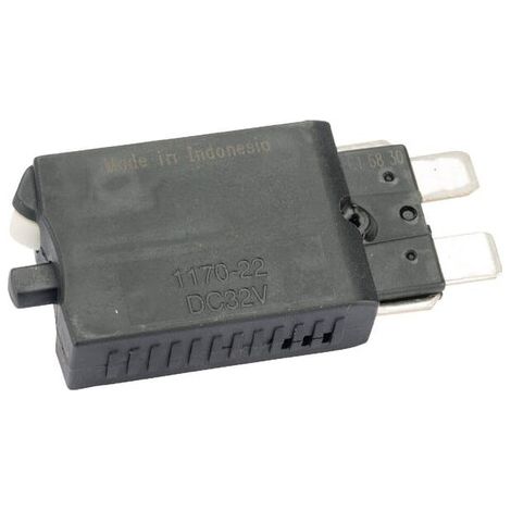 Fusible T茅rmico de reinicio manual 28V 25A Longitud 51,6mm blanco E.T.A SI26025 (1/2)