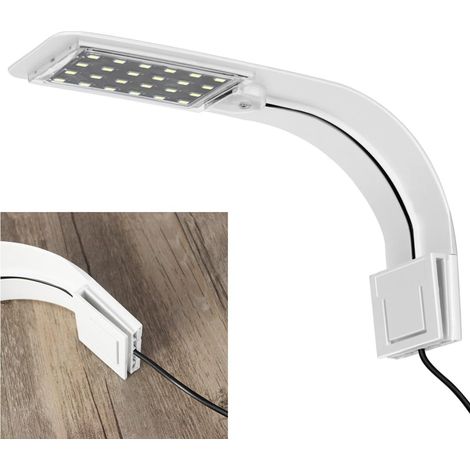 CCYKXALampe LED pour Aquarium avec Clip en Plastique Blanc, Éclairage Équilibré, pour Plantes et Décoration Intérieure (1/5)