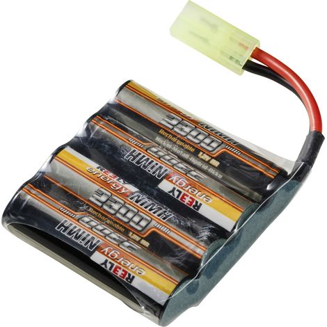 Reely Pack de batterie (NiMh) 4.8 V 2300 mAh Nombre de cellules: 4 LR6 (AA) side by side mini-Tamiya