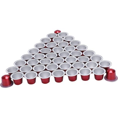 Lot de 50 gobelets à café jetables pour capsules, fournitures de café en dosettes, tasses réutilisables pour machines à expresso, format standard, usage professionnel et domestique. (1/5)