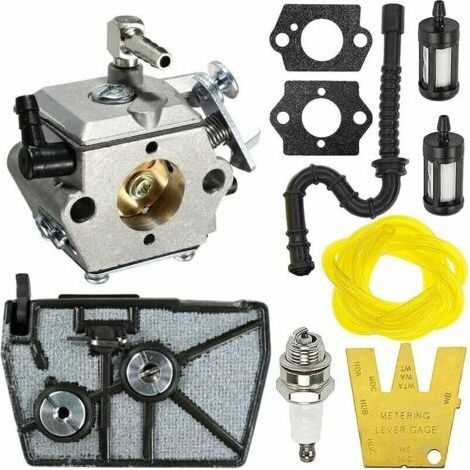 Carburateur de remplacement pour tronçonneuse Stihl 028 028AV 028 Super, remplace Walbro WT-16B, pour Tillotson HU-40, avec joint, filtre à air, filtre à carburant (1/3)
