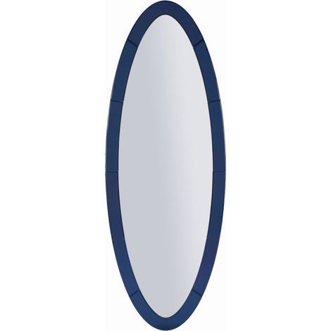 Miroir Mural Ovale "Oslo" 150cm Bleu (1/5)