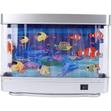1 Aquarium Artificiel, Poissons Mobiles, Veilleuse LED USB, Écran HD, Relaxation, Chambre Enfant Bureau (1/5)