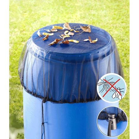 Filet de protection pour récupérateurs d'eau de pluie – Couvercle extérieur anti-feuilles et anti-insectes pour tonneaux d'eau (1/2)