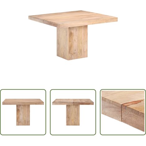 Bois de manguier -  Table de salle à manger 120x120x77 cm Bois de manguier massif (1/5)