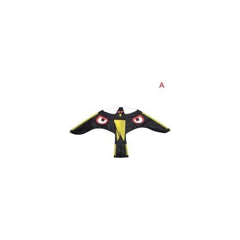 Cometa repelente de aves - Espantapájaros extensible - Dragón halcón volador - para aves de jardín y granja H25 - Crezuo