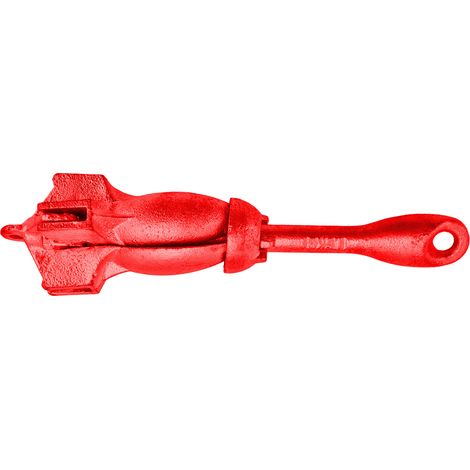Klappbarer Enteranker, 4-armig, 1,5 kg, Kohlenstoffstahl, Bootszubehör, Kajak, Kanu, rot, robuster Marinehaken (1/5)