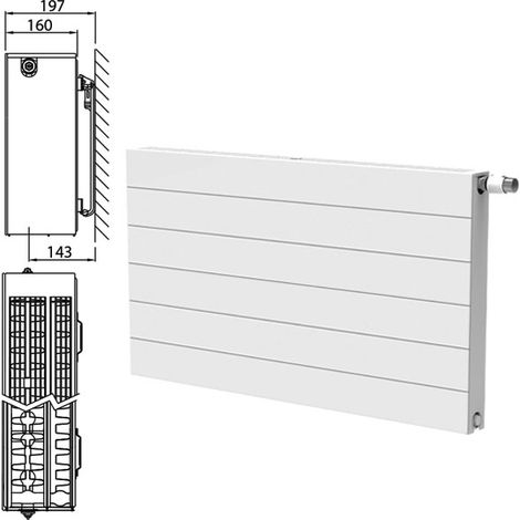 Stelrad Style Ventilheizkörper Planar Style ECO Typ 33 600x1800 Anschluss Rechts, 0451063318 (1/4)