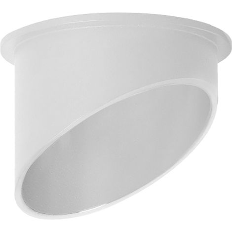 Support de spot encastrable biseauté alu rond GU10 35W Blanc (1/3)