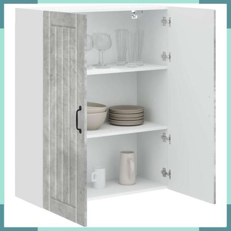 885148 Armoire de cuisine Gris béton 80 x 31 x 100 cm (1/5)