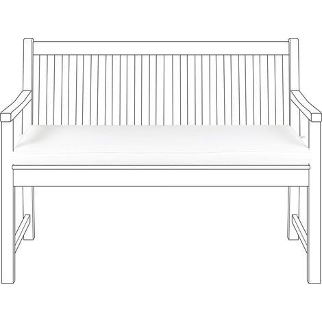 Bankauflage VIVARA 112 x 54 cm Cremeweiß