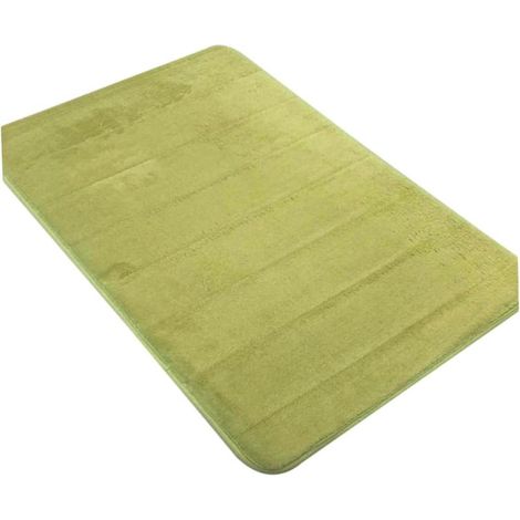 40x60cm Tapis à Mémoire de Forme Coral Mat Tapis de Sol Non-entrée Tapis en Velours Vert pour Salon Salle de Bain (1/5)