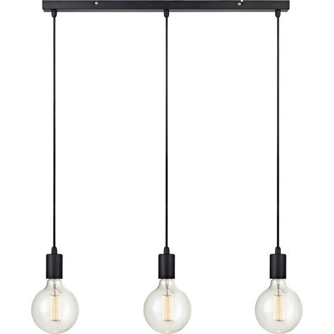 Markslojd SKY - Plafonnier à 3 barres lumineuses noir, E27 (1/4)