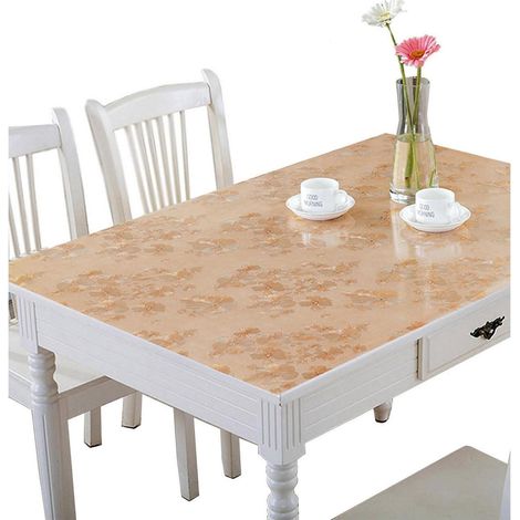 PVC Tischdecke Gold 90x150cm Wasserdicht & Abwaschbar für Küche & Esstisch