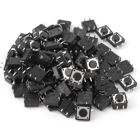 100 pieces switch to button-push button Tactile momentary Mini accessory Micro Tact 12X5mm (1/5)