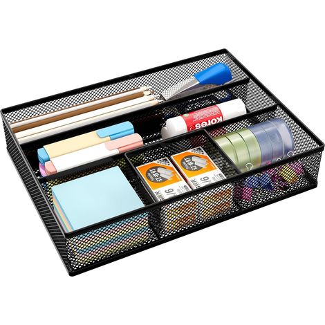 Organiseur de tiroir de bureau en maille Noir (1/5)