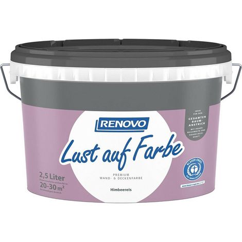 Renovo Wand-und Deckenfarbe Lust auf Farbe matt 2,5 Ltr. Himbeereis