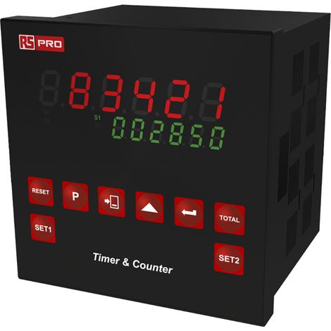 Compteur RS PRO Secondes 24 V (c.a./c.c.) LED 6 digits ( Prix pour 1 ) (1/2)