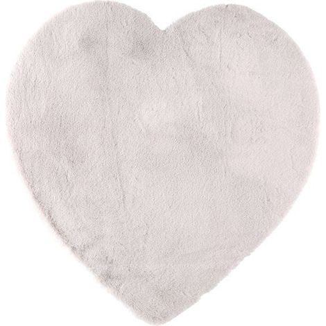 Tappeto per Interni a Forma di Cuore 80x80 cm Tappetino Grigio da Cameretta