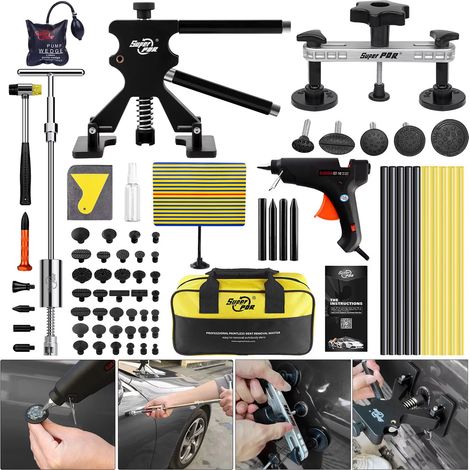 Outils de réparation de bosses pour voitures, Kit de débosselage sans peinture, Extracteur de bosses, Kit de réparation de carrosserie (1/5)