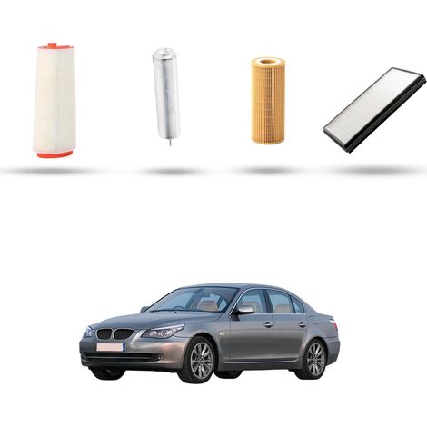 Kit tagliando 4 filtri compatibile con Bmw serie 5 (E60/E61) 530d 160kw dal 2003 al 2005 (1/5)