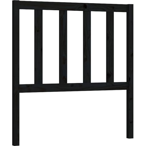 Maison Exclusive - Testiera per Letto Nera 106x4x100 cm in Legno Massello di Pino