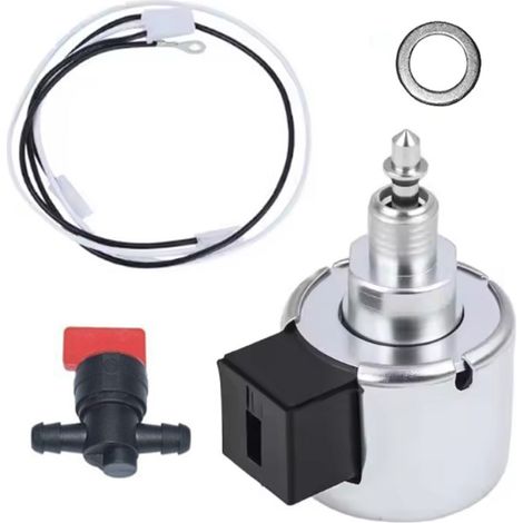 Válvula solenoide de cierre de combustible para carburadores compatibles con los motores 846639, 694393, 692734, 497672, 497157 y 495733. (1/4)