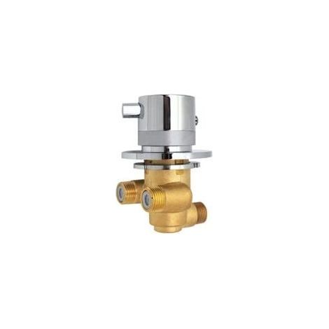 Thermostat-Mischbatterie, Duschmischer aus Messing, Einzelauslauf, Warm- und Kaltwassermischung, Wandmontage (1/5)