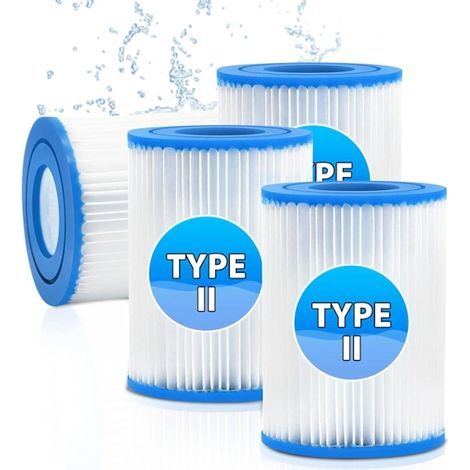Cartouche filtrante à 4 filtres pour filtre de piscine Best-Way Type II, filtre de piscine de type 2, remplacement de filtre La Spa pour pompe de piscine Best-Way-AquaForge (1/4)