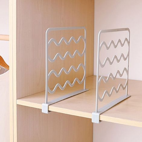 Paniers de Closet à Clipser pour Bibliothèque et Armoire Gris Noir blanc (1/5)