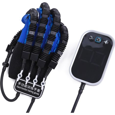 Gant robotisé de rééducation de la main droite, 9 niveaux de réglage de la force, appareil d'exercice pour la main et les doigts, taille L (1/5)