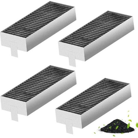 Lot de 4 filtres charbon actif 193x75x35 mm – Compatible Bosch, Siemens, Neff – Hotte aspirante (1/5)