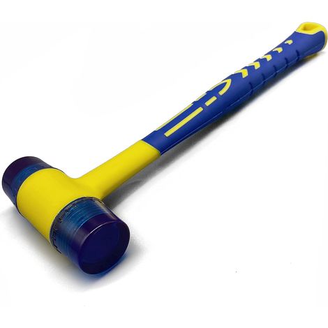 Maillet caoutchouc 30 mm, 270 g, Marteau caoutchouc avec Manche en fibre de verre antidérapant, avec double face souple (1/5)