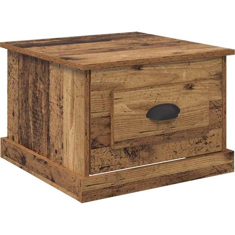 Maison Exclusive - Couchtisch mit Schubladen Altholz 50 x 50 x 35